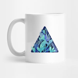 Flower Triangle - Blue Mug